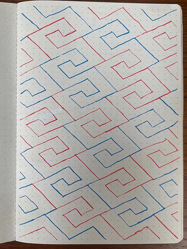 Sketch of 'S' pattern