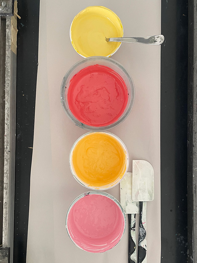 Threads drying in a tree